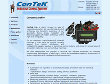 Tablet Screenshot of contek.cz